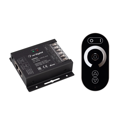 Диммер ARL-OVAL-DIM Black (12-24V, 3x10A, ПДУ Овал, RF, RJ45) 027156