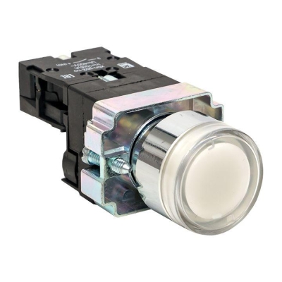 Кнопка BA21 с подсветкой 24В белая NO PROxima xb2-bw21-24