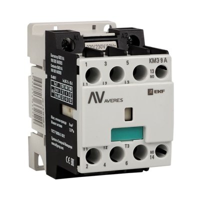 Контактор КМЭ 9А 1NO 400В АС AVERES ctr-s-9-10-400-av