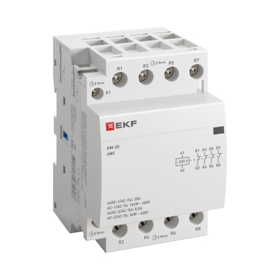 Контактор модульный КМ 25А 4NC (3 мод.) PROxima km-3-25-04