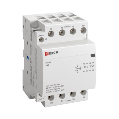 Контактор модульный КМ 63А 4NC (3 мод.) PROxima km-3-63-04