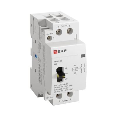 Контактор модульный КМ РУ 63А 2NO (2 мод.) PROxima km-2m-63-20