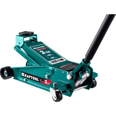 KRAFTOOL KRAFT-LIFT, 3 т, 130 - 465 мм, подкатной домкрат с быстрым подъемом для СТО (43450-3)