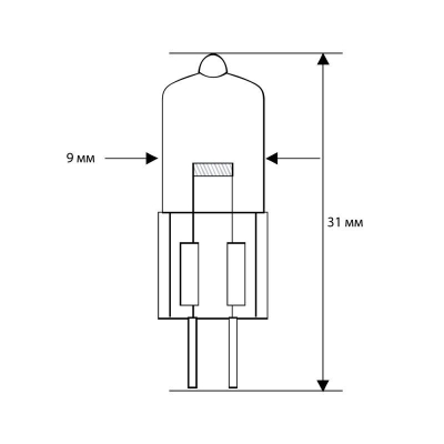 Лампа галогенная JC 35Вт 12В капс. g4 2169