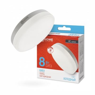 Лампа светодиодная LED-GX53-VC 8Вт таблетка 6500К холод. бел. GX53 760лм 230В 4690612020747