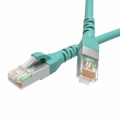 Патч-корд экранированный CAT6A S/FTP 4х2, LSZH, бирюзовый, 2.0 м RN6ASF4520AQ