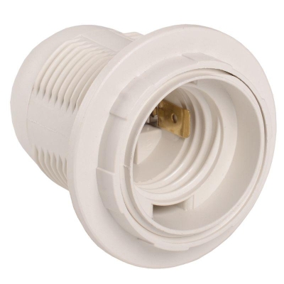 Патрон электрич. E27 Ппл27-04-К12 с кольцом пластик. бел. (с этикет.) EPP11-04-01-K01