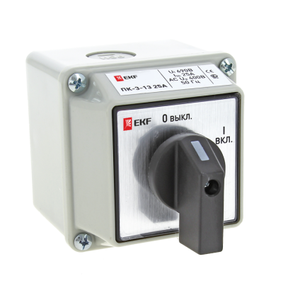 Переключатель кулачковый ПК-3-13 63А 3P "ВКЛ-ВЫКЛ" IP54 EKF PROxima