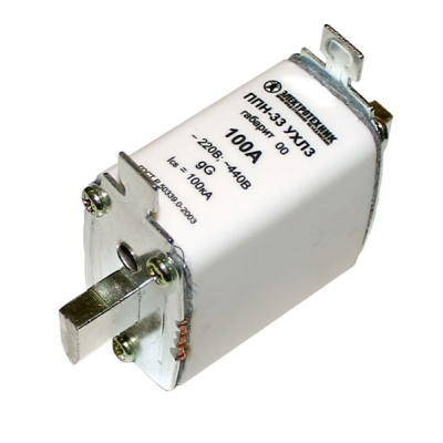 Плавкая вставка ППН-33 УХЛ3, 100А, габарит 00, IP00 (ЭТ)