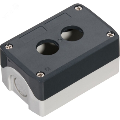 Пост кнопочный SALD02, 2 отверстия, серый SALD02