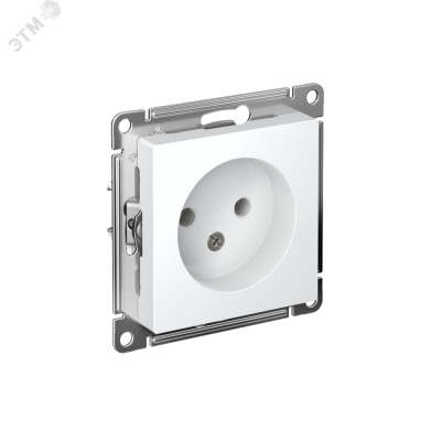 Розетка 1-м СП AtlasDesign 16А IP20 без заземл. без защ. шторок механизм бел. SE ATN000141