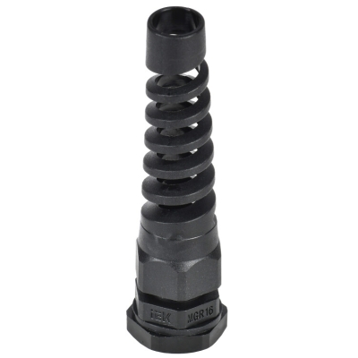 Сальник MGR 16 с гибким отводом d=4-8мм IP68 черный YSA23-06-16-68-K02