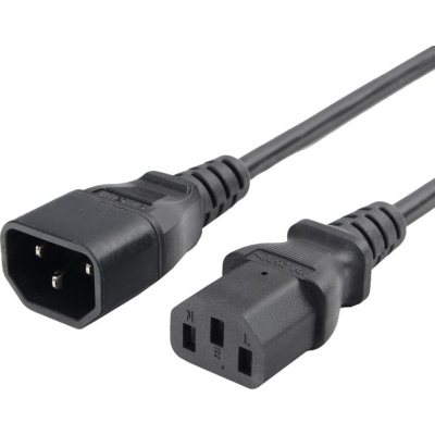 Шнур ПВС-АП 3*1,0 C13С14, черный, 5,0 м