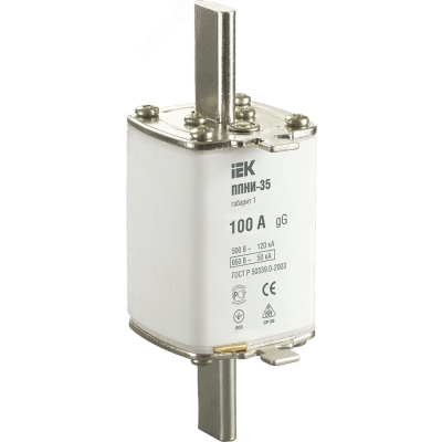 Вставка плавкая ППНИ-35 100А габарит 1 DPP30-100
