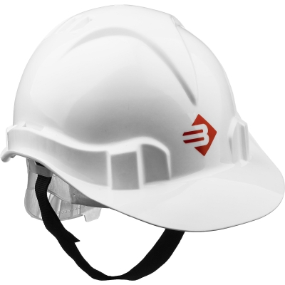 ЗУБР белая, реечный механизм, универсальное крепление для наушников и щитков, защитная каска (11090-2)