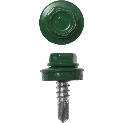 ЗУБР СКМ 6002, 25 х 5.5 мм, зелёный лист, 1800 шт (10,4 кг.), кровельный саморез, Профессионал (4-300310-55-025-6002)